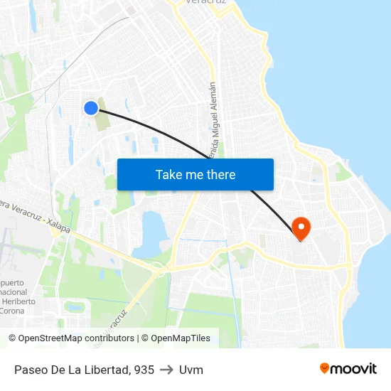 Paseo De La Libertad, 935 to Uvm map