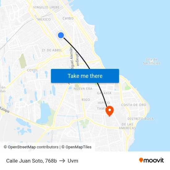 Calle Juan Soto, 768b to Uvm map