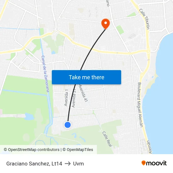 Graciano Sanchez, Lt14 to Uvm map