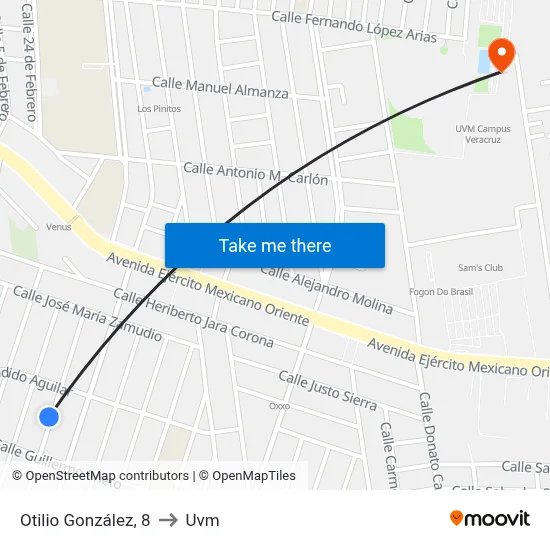 Otilio González, 8 to Uvm map