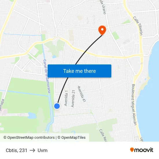 Cbtis, 231 to Uvm map