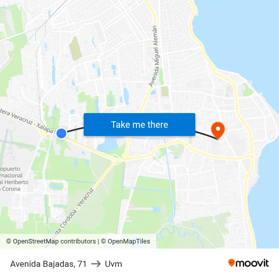 Avenida Bajadas, 71 to Uvm map