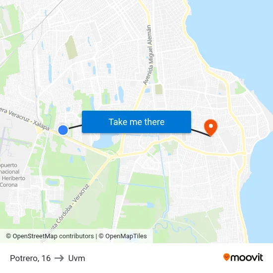 Potrero, 16 to Uvm map
