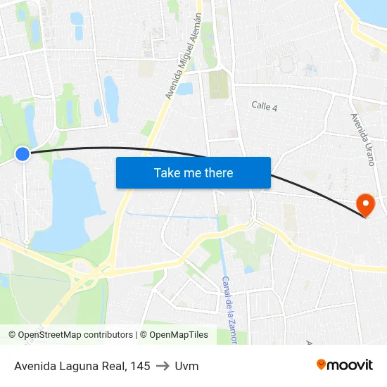 Avenida Laguna Real, 145 to Uvm map