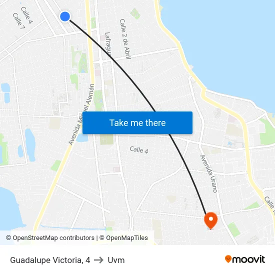 Guadalupe Victoria, 4 to Uvm map