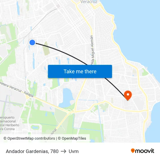 Andador Gardenias, 780 to Uvm map