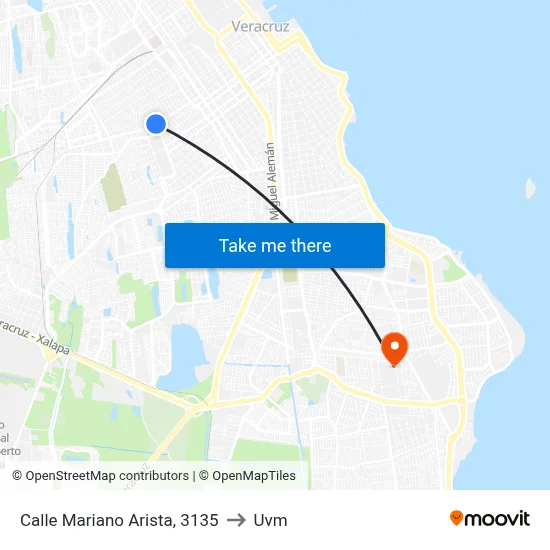 Calle Mariano Arista, 3135 to Uvm map