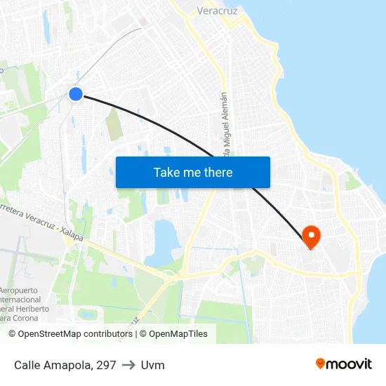 Calle Amapola, 297 to Uvm map