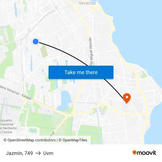 Jazmín, 749 to Uvm map