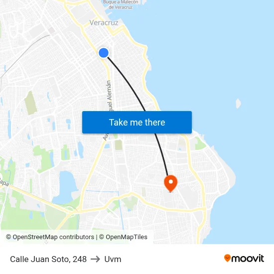 Calle Juan Soto, 248 to Uvm map