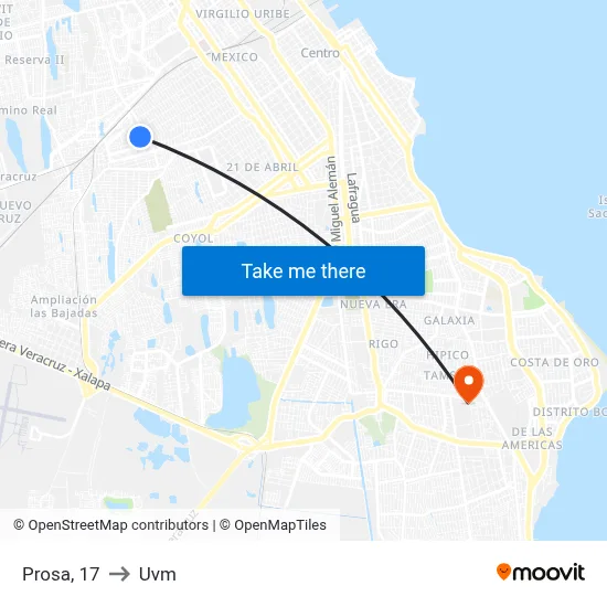 Prosa, 17 to Uvm map