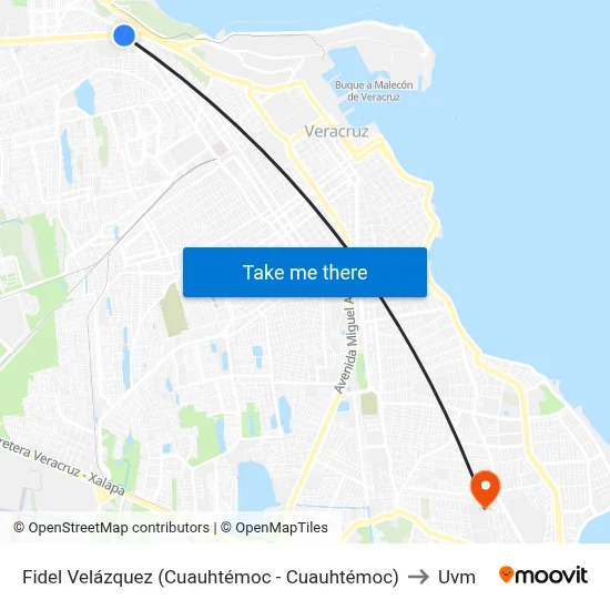 Fidel Velázquez (Cuauhtémoc - Cuauhtémoc) to Uvm map