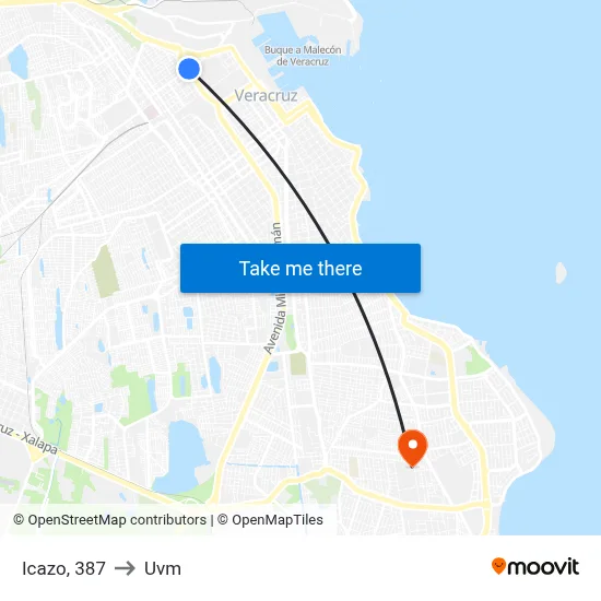 Icazo, 387 to Uvm map
