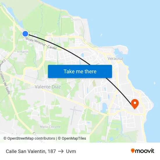 Calle San Valentin, 187 to Uvm map