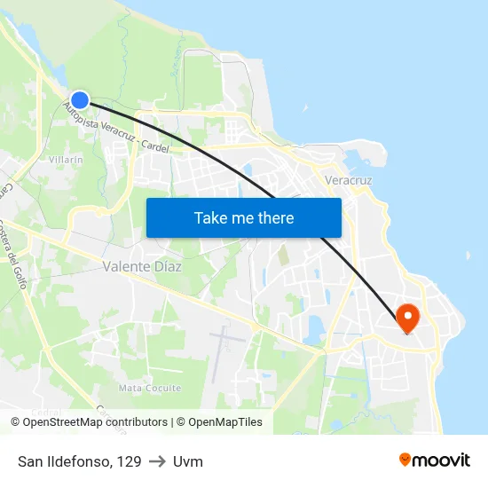 San Ildefonso, 129 to Uvm map