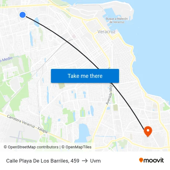 Calle Playa De Los Barriles, 459 to Uvm map