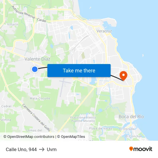 Calle Uno, 944 to Uvm map