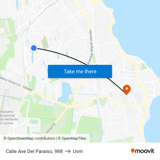 Calle Ave Del Paraíso, 988 to Uvm map
