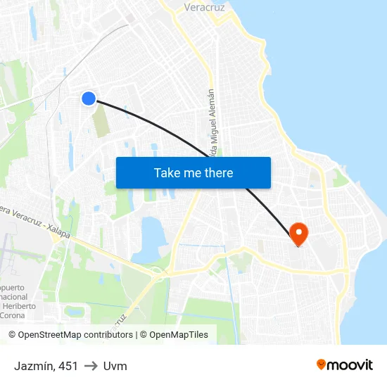 Jazmín, 451 to Uvm map