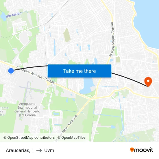 Araucarias, 1 to Uvm map