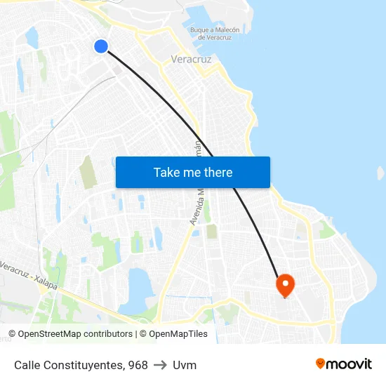 Calle Constituyentes, 968 to Uvm map