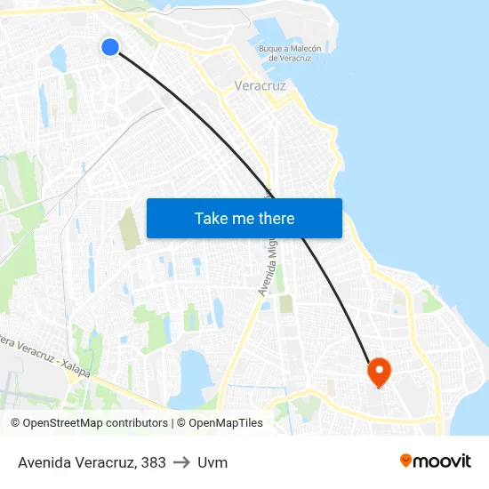 Avenida Veracruz, 383 to Uvm map
