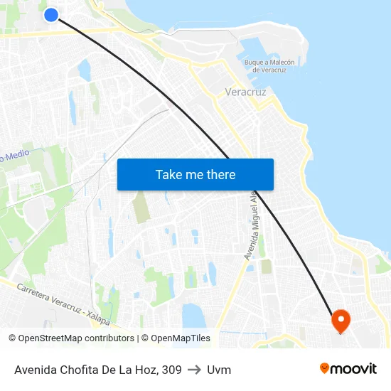 Avenida Chofita De La Hoz, 309 to Uvm map