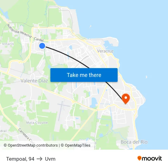 Tempoal, 94 to Uvm map