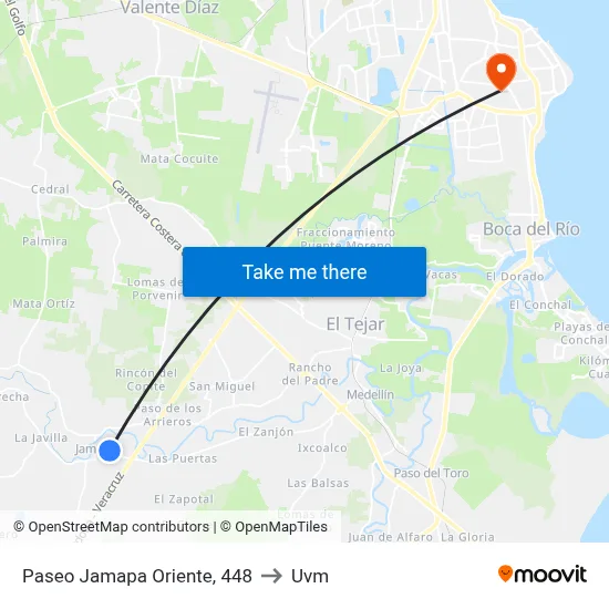 Paseo Jamapa Oriente, 448 to Uvm map