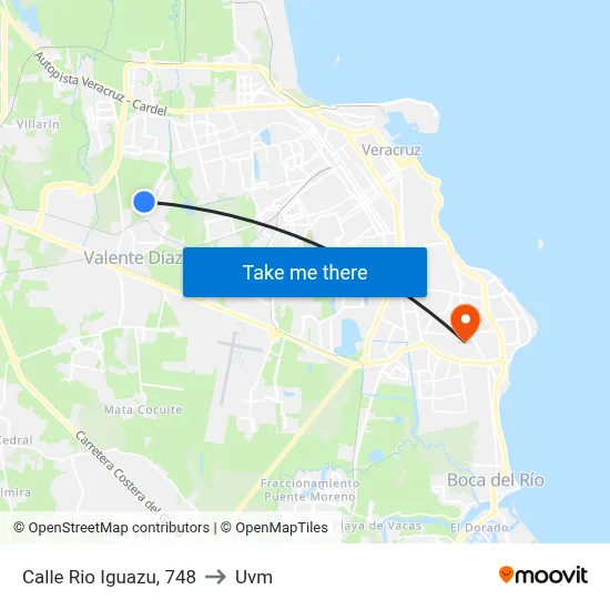 Calle Rio Iguazu, 748 to Uvm map