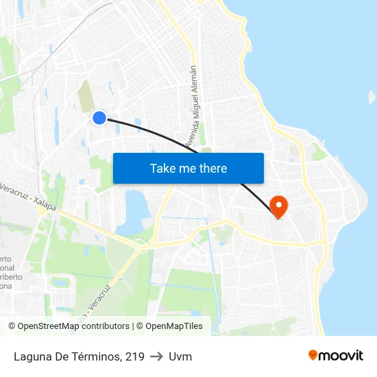 Laguna De Términos, 219 to Uvm map