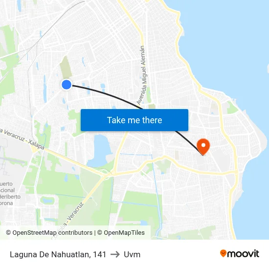 Laguna De Nahuatlan, 141 to Uvm map