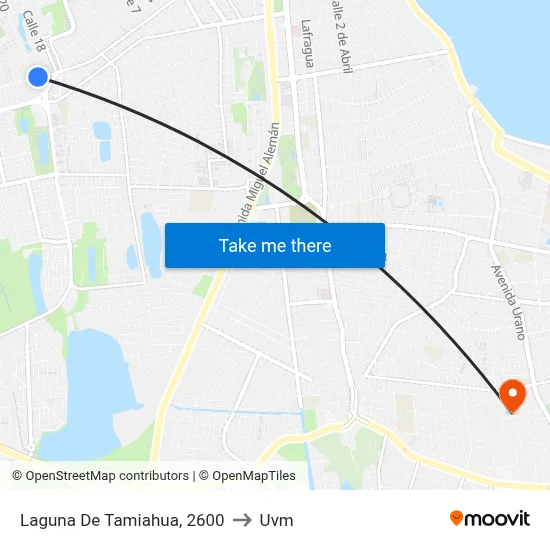 Laguna De Tamiahua, 2600 to Uvm map