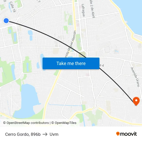 Cerro Gordo, 896b to Uvm map