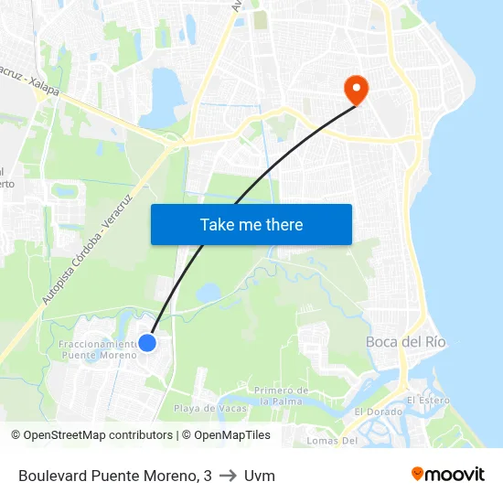 Boulevard Puente Moreno, 3 to Uvm map