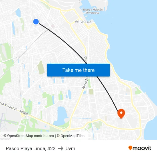 Paseo Playa Linda, 422 to Uvm map