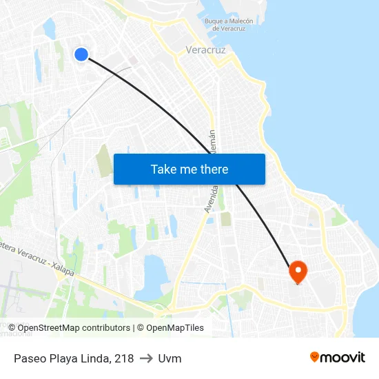 Paseo Playa Linda, 218 to Uvm map