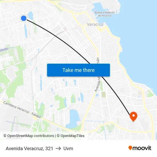 Avenida Veracruz, 321 to Uvm map