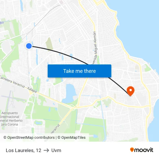 Los Laureles, 12 to Uvm map