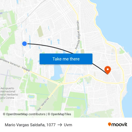 Mario Vargas Saldaña, 1077 to Uvm map