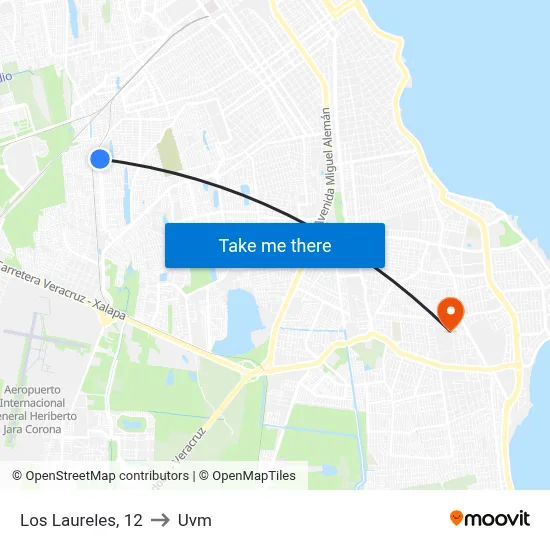 Los Laureles, 12 to Uvm map