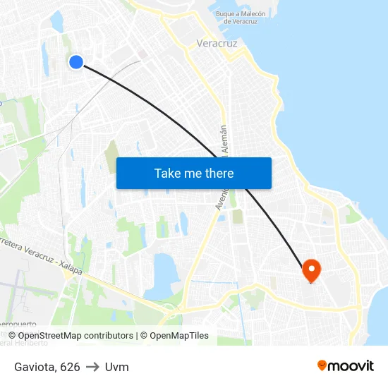 Gaviota, 626 to Uvm map