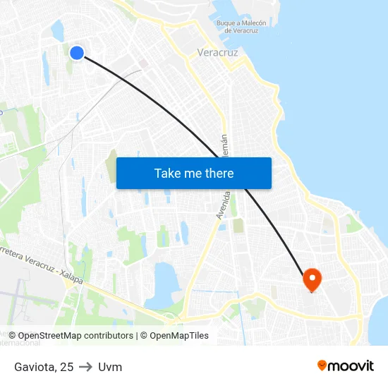 Gaviota, 25 to Uvm map