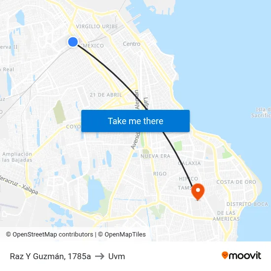 Raz Y Guzmán, 1785a to Uvm map