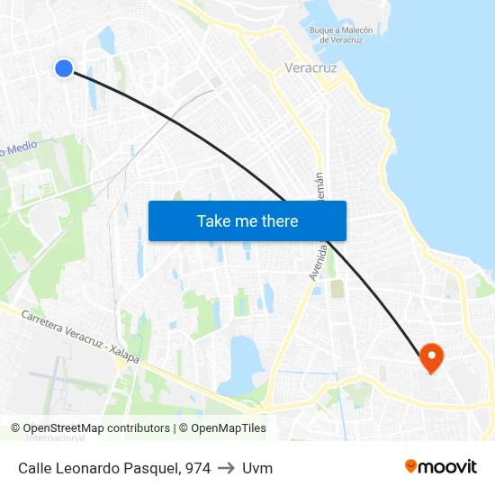 Calle Leonardo Pasquel, 974 to Uvm map