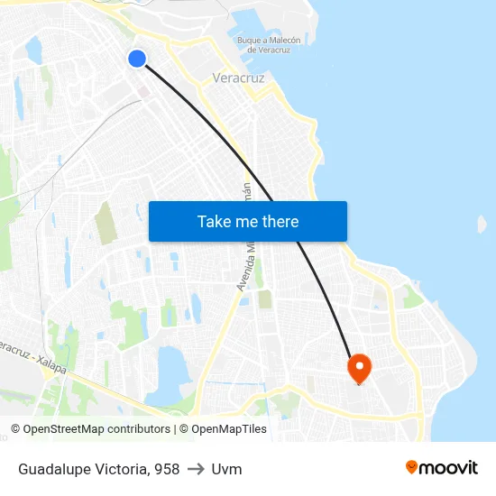 Guadalupe Victoria, 958 to Uvm map