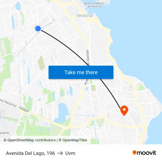 Avenida Del Lago, 196 to Uvm map