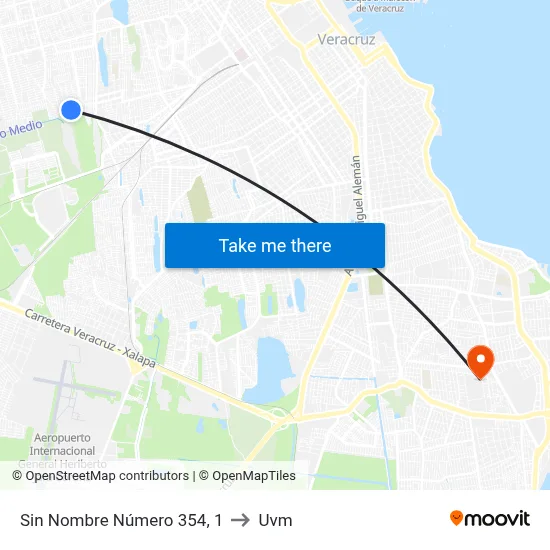 Sin Nombre Número 354, 1 to Uvm map