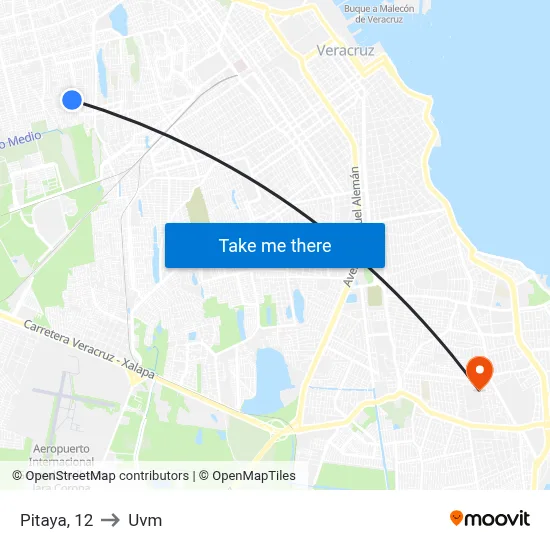 Pitaya, 12 to Uvm map