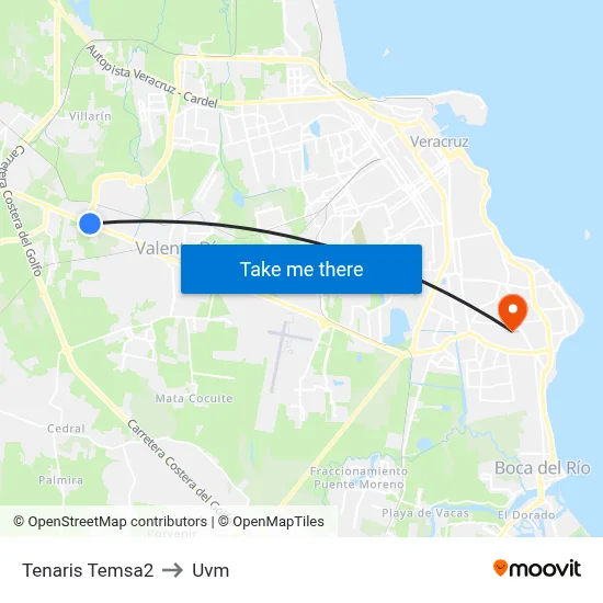 Tenaris Temsa2 to Uvm map